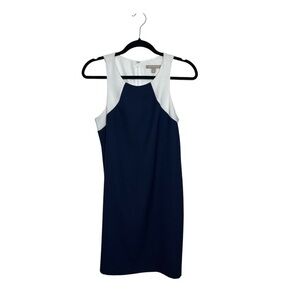 Banana Republic Women's Size 4 Elegant Navy and White Sleeveless Formal Dress